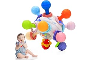 PROACC Baby Toys 0-6 Months, Baby Rattle Sensory Toy with Storage Box, Newborn Rattle Teether Toys Shaker Grab Baby Infant Newborn Toys Early Educational Toys for 3 6 9 12 Month Boys Girls Gifts