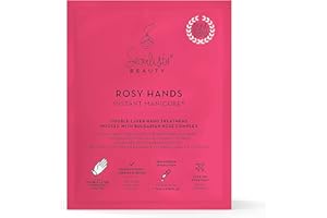Seoulista Beauty Rosy Hands Instant Manicure – At Home Hand Mask Treatment – Soothe and Hydrate Dry Skin, Nails, Cuticles —Anti-Ageing With Vitamin C, Beeswax — Fade Dark Spots — Award-Winning