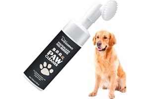 Teksome Espuma de Limpieza para pies de Perro, Espuma limpiadora de pies para Perros, Limpiador de Patas sin Enjuague, Suministros para el Cuidado de Las Garras sin Lavado para Gatos con Cepillo
