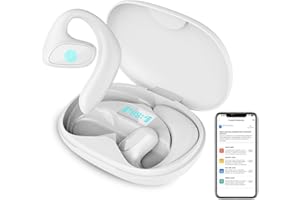 Deedlite Auriculares Traductores IA Meacode - 144 Idiomas en Tiempo Real, Cancelación de Ruido, Diseño Abierto Cómodo, Bluetooth (Blanco)