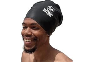 Sargoby Fitness Bonnet de Bain pour Dreadlocks Bonnet Bain Cheveux Longs Bonnet Bain Locks Bonnet Bain Cheveux Afro Garde Cheveux Hors de l'eau. Bonnet de Piscine XL