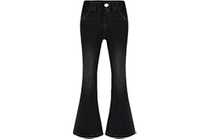 Aiihoo Children Girls Stretchy Jeans Casual Denim Bell Bottom Pants Skinny Flared Jeggings Denim Trousers Size 5-16 Years