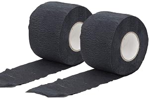 Svart frisörhalsremsa, 2 rullar engångshalspapper flexibelt hårkantpapper Frisörtillbehör Frisörsalongstillbehör