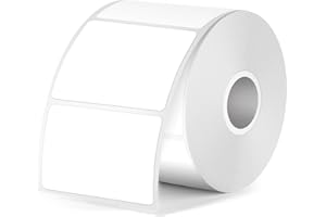 FINDAT Białe prostokątne etykiety termiczne 40 x 30 mm, winylowe wodoodporne naklejki, zdejmowane naklejki samoprzylepne do M110 M220, 300 szt