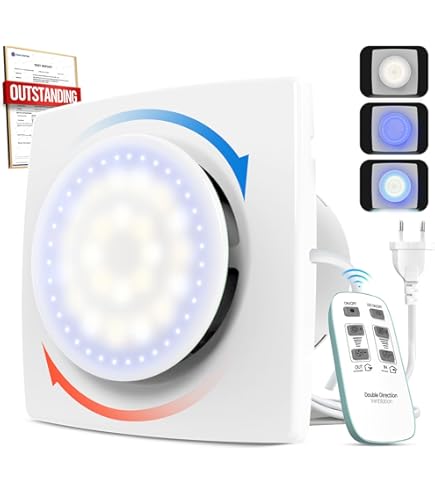 Badkamer ventilator 100 mm afvoerventilator - stil met terugloopklep - efficiënte