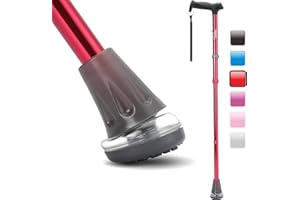 HEALTHBAZAAR Canne de Marche Pliable Tout Terrain, Cannes de Marche pour Hommes et Femmes, Bâton de Marche avec Embouts de Canne à Coussin d'air Glow