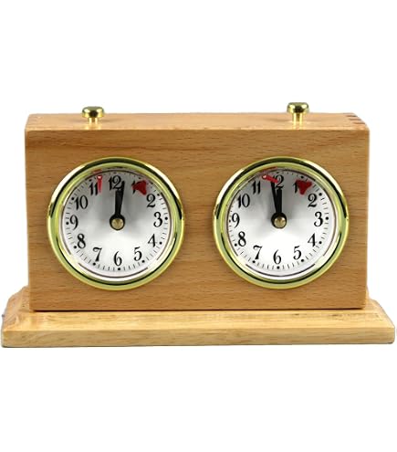 Square - Horloge d'échecs mécanique en Bois - Pro Exclusive 2 BR