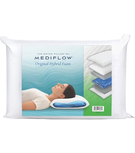 Mediflow WATERBASE FIBER PILLOW Sサイズ Mediflow Original Fibre Water Pillow – Adjustable Neck Support