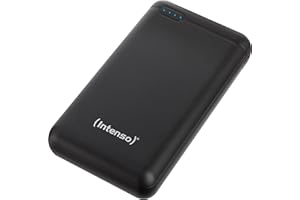 Intenso Powerbank XS20000 – 20.000 mAh – Kompakter externer Akku für Smartphone, Tablet & Kamera, USB-C, USB-A, microUSB, Schnelles Laden, Schwarz
