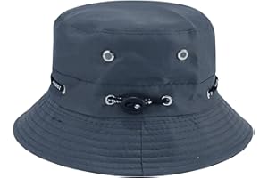 SAIIURV Bucket Hat, Summer Outdoor Sun Hats, Wide Brim Sun Hat, Unisex Summer Bucket Hat, Foldable Outdoor Cap, Sun Protection Hiking Cap, for Holiday Hiking Camping Traveling Hunting Fishing Grey