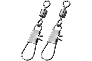 9KM DWLIFE Angeln Wirbel mit Verriegelung Schnappen 50 Stück hohe Festigkeit Kugellager Wirbel Angeln Geeignet für Salzwasser und Süßwasser