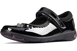 CLARKS SCHOOL Clarks Sea Shimmer Kid Patent Shoes in Black Patent