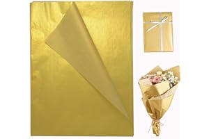 DOJOYKEY 50 fogli di carta velina metallizzata, 35,6 x 50,8 cm, per matrimoni, compleanni, anniversari, decorazioni per feste e artigianato fai da te