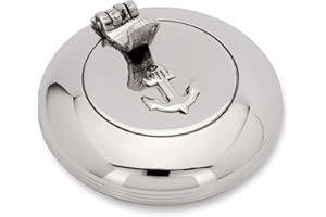 NKlaus Popielniczka kieszonkowa 6 cm gładki mosiądz niklowana przenośna składana popielniczka Maritim 14631