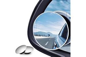 GALAMAX 2pcs Blind Spot Mirrors For Cars Round Frameless 360° Rotatable Adjustable Convex Rear View Mirror Waterproof HD Glass Car Mirror Blindspot Maximize RearView For Universal Cars