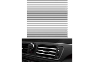 TPZORJX 20 pcs Argento Strisce Decorative auto Accessori,Rifiniture interne per auto,Tuning Auto Strisce Adesive per Auto Accessori auto Interno Tuning per la Maggior Parte Delle Bocchette D'Aria