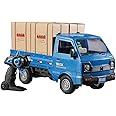 GoolRC Remote Control Car Kei Truck, 1:16 Scale RC Transport Pickup Truck with Spray and Light, 2.4GHz All Terrain RC Cars for Kids and Adults Christmas or Birthday Gift (Blue)