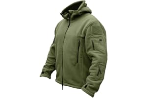 Onsoyours Homme Militaire Résistant au Vent Veste Polaire Chaud avec Capuche pour des Sports Manteau Veste d'automne Le Travail et Le Loisir