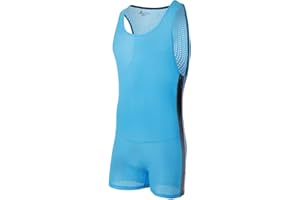 Juflam Men's Wrestling Singlet Athletic Leotard Bodysuit Gym Sportswear Undershirt