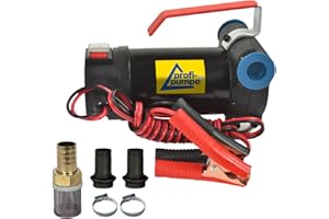 AMUR 24V Dieselpumpe Heizölpumpe Biodiesel-Pumpe Ölpumpe Diesel Star 160 mit Anschluss Elektro Fasspumpe, Leistungsstarker Motor mit Kupferwicklung 2stk. Tüllen zum Super-Preis