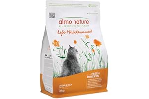 Almo Nature Life Maintenance - Crocchette per Gatti Adulti con Pollo Fresco come 1° Ingrediente - Sacco da 2kg