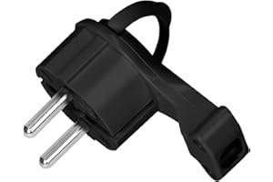 ORNO AE-13253 Wtyczka kątowa płaska 230v 24 szt. Flat Uni-Schuko Maksymalne obciążenie 16A (czarny)