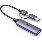 UGREEN Carte de Capture Vidéo HDMI 4K 30Hz Entrée USB C 1080P 60FPS HD Enregistrement Streaming Jeux OBS Carte Acquisition Co