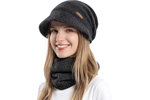 behone Dzianinowy szalik czapka, czapka i szalik, nadaje się do szkoły, pracy, jazdy na nartach i kempingu