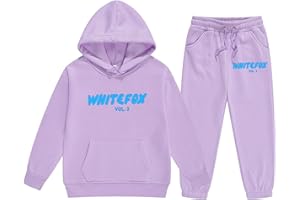 YUEXIRUI Kids Tracksuit Full Set Girls Boys 2 Piece Oversized Outfit Long Sleeve Pullover Jumper Hoodie and Loose Sweatpants Bottom Jogging Pants Running Walking Hiking Track Suit