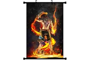 IFHDO Poster en Tissu Manga Anime Wallscroll One Piece Anime Décoration Murale D'affiche de Défilement de Tissu Décoration de la Maison Parfaite pour la Chambre 40 * 60 cm