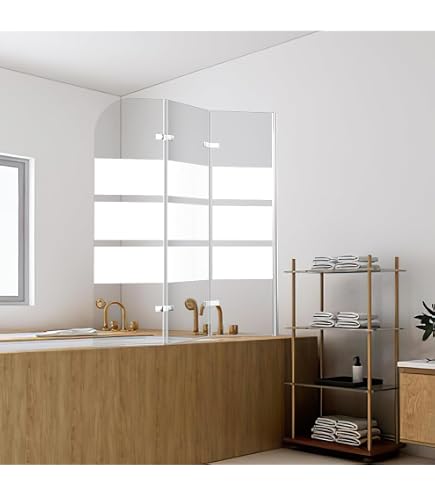 Parete Doccia Pieghevole A 3 Ante 133 Cm - Cabina Doccia Neoangolare Moderna