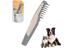 SYUUD Petsboro Mataway E Comb, Electric Pet Dog Grooming Brush Trimmer for Cats and Dogs, 2 in 1 Electric Pet Grooming Comb Hair Remove, 2-In-1 Trimming & Grooming, Pubyfun Mataway Comb (1pcs)
