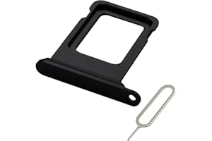 MMOBIEL SIM-Kartenhalter Kompatibel mit iPhone 15/15 Plus - SIM-Tray - SIM-Kartensteckplatz - SIM-Kartenhalter Ersatz - Inkl. SIM-Nadel und wasserdichtem Gummiring - Schwarz
