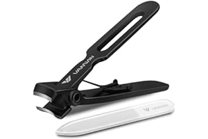 VANWIN Cortaúñas para uñas gruesas, cortaúñas grandes con apertura de mandíbula de 16mm de ancho con hoja curva afilada, cortaúñas de acero inoxidable resistente para personas mayores