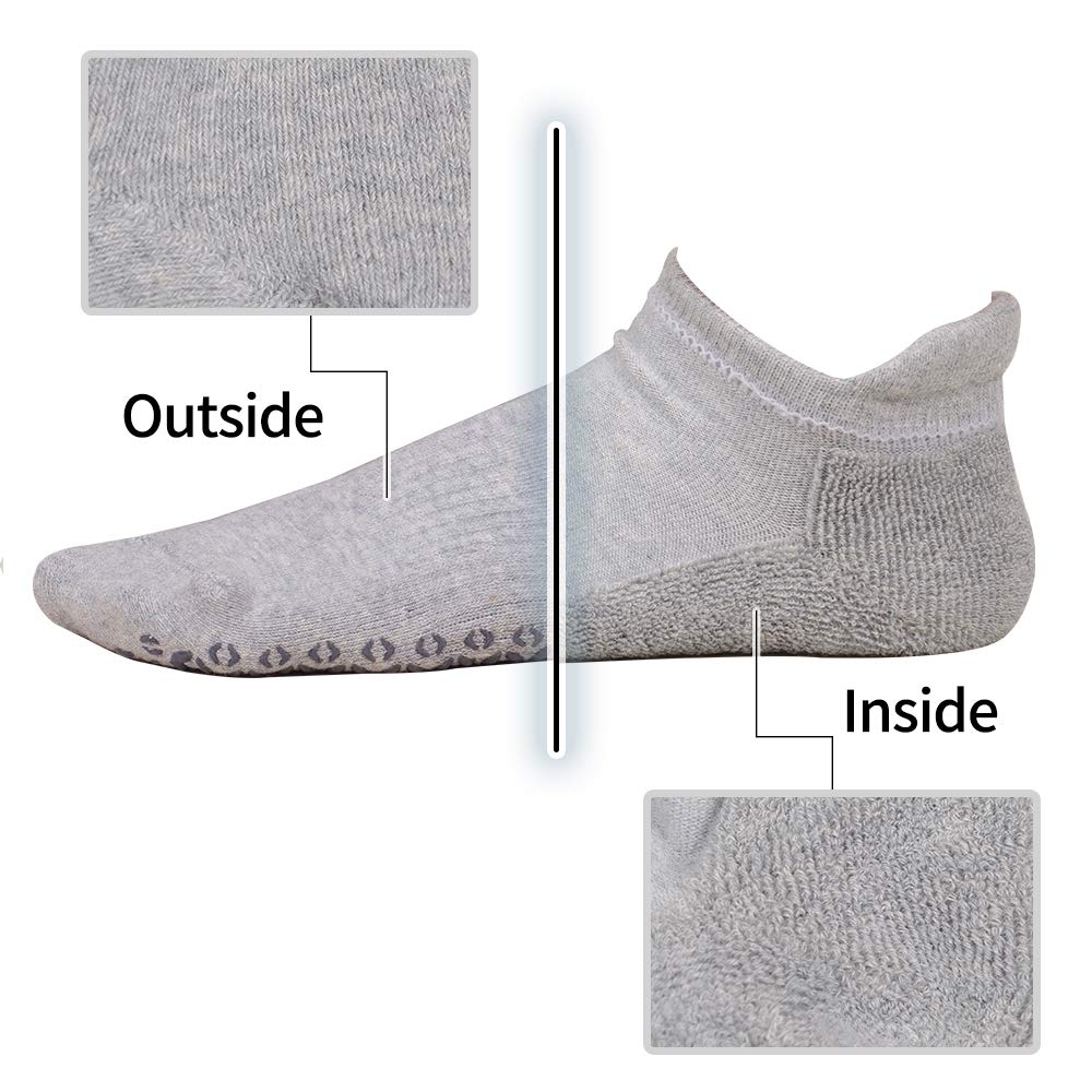 Ridirun Yoga Socken Damen Männer,rutschfest Atmungsaktiv für Yoga Pilates Tanz Fitness Sport Workout-Socken mit Baumwolle,2 Paar,35-42 – Bild 8