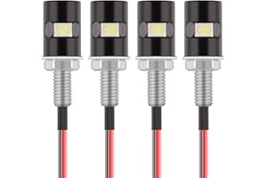 Kinstecks 4PCS luce targa 5050 SMD LED lampadina vite bullone LED luce targa impermeabile per auto moto moto camion camper ATV-bianco freddo