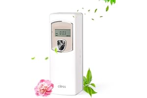 Automatic Air Freshener Spray Dispenser CIPSS, LCD Programmable Perfume Scent Dispenser - Wall Mounted/Free Standing Aerosol Sprays for Bedroom, Hotel, Office, Commercial Place, White
