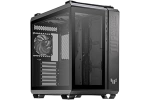 ‎ASUS ASUS TUF Gaming GT502 Plus TG ARGB Black PC-Gehäuse für Gaming-PC, Mid ATX, Dual-Kamera, werkzeuglose Seitenplatten, USB 3.2 Gen2 Typ-C, 4 vorinstallierte ARGB-Lüfter, Schwarz