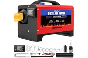 VELPAX 12V 8KW Diesel Air Heater, All in One Truck Heater,with Remote Control LCD Monitor and Silencer for Car Trucks Bus RV and Trailer