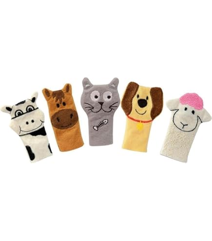 Fehn 055429 Spielhandschuh COLOR Friends – Fingerpuppen-Handschuh für die rechte Hand – Für Babys und Kleinkinder ab 0 Monaten – Größe: 26 cm