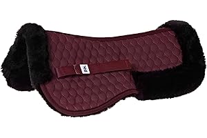 Derby House Pro Faux Sheepskin Half Pad - Plum Black Full Size