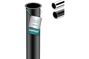 Engelbach® Tubo prolongador universal para sifón 200 mm – Extensión para sifón de lavabo 1 1/4" x 32 mm – Acabado negro mate