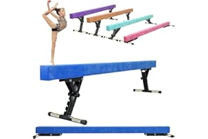 SportBob Gymnastics Beam Adjustable 244cm, 8ft High and Low Floor Balance Beam, Gymnastics Balance Beam for Kids Children Girls Training, Home Gym Equipment for All Gymnastic