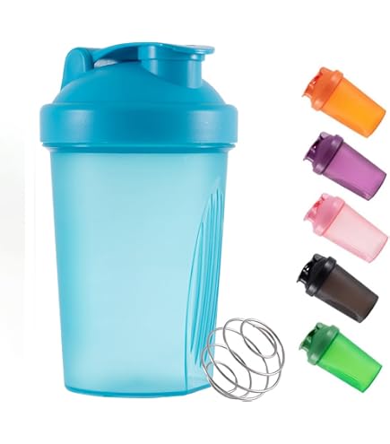 NutriVolv Bottiglia Shaker In Acciaio Inox 500 Ml – Isolata, Senza BPA, Con Frusta Mixball, Coperchio Antigoccia Nero