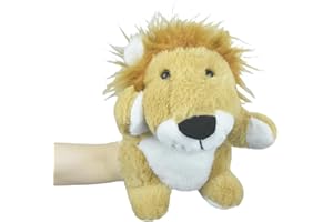 lilizzhoumax Leone Peluche burattino a mano, Simulazione Animale Leone Peluche, Simpatico gioco di ruolo, giocattoli interattivi per la prima educazione dei bambini, decorazione della casa