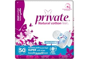 Private Maxi Pocket Super With Wings - 50 Pads
