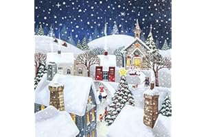 CRAFTYTHINGS Crafty Things 4 x Paper Napkins - Village Story - Ideal for Decoupage/Napkin Art