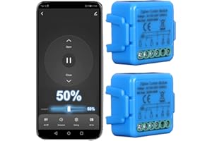 YUEYANG Interruptor zigbee para persianas, módulo control para persianas eléctricas, control por voz con Alexa y Google Home, control App Smart Life, rele temporizador Switch para persianas enrollables y
