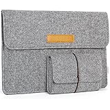 JSVER 12 Zoll MacBook Retina Schutzhülle Ultrabook Laptop Tablet Filz Sleeve Hülle Tache, Klettverschluss, Grau