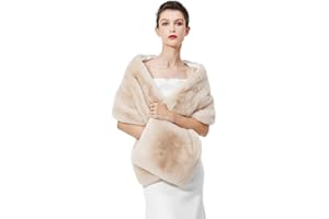 BEAUTELICATE Estola Chal Pelo Mujer Boleros Mantón para Fiesta Bodas Novia Invierno Vestido de Noche